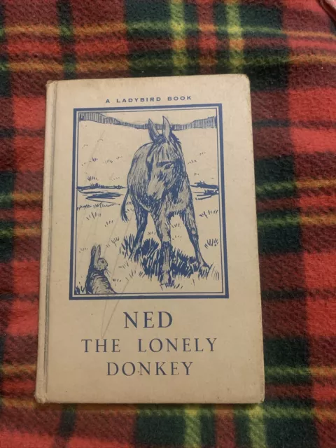 Marienkäfer Buch 🙂~ Vintage ~ Ned the Lonely Esel ~ undatiert ~ braun matt Cover 🙂