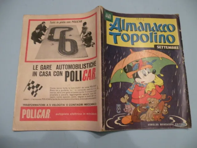 Almanacco Topolino 1964 N.9 Mondadori Disney Orig. Buono No Bollino