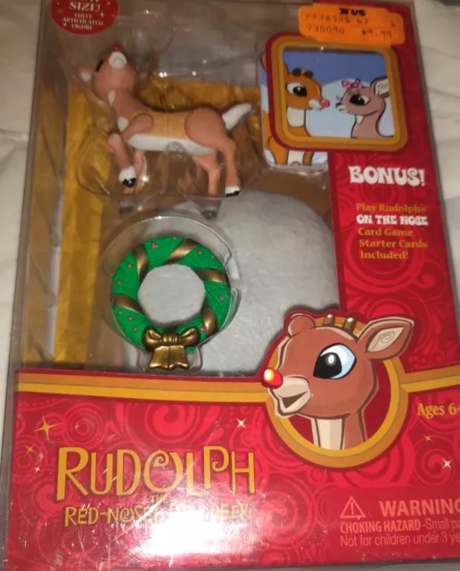 Rudolph the Red Nosed Reindeer New 4" Fully Articulated Action Figure & Wreath