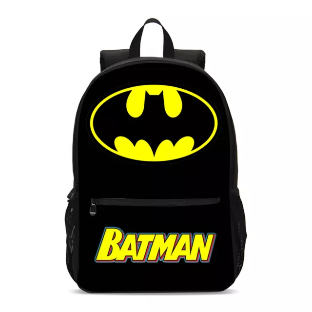 Batman Superhero Movie Kids School Backpack Insulated Lunch Bag Pen Bag Set Lot 2