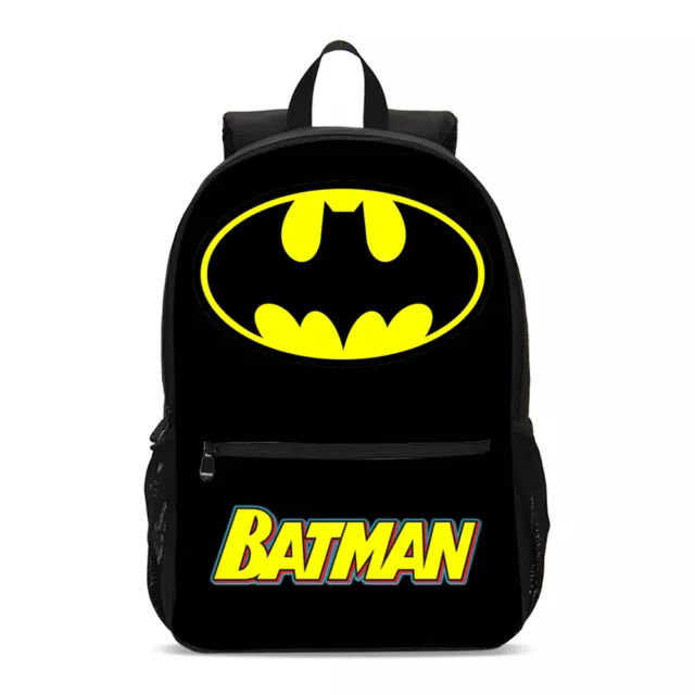 Batman Superhéroe Película Niños Mochila Escolar Aislada Bolsa de Almuerzo Bolso Pluma Set 2