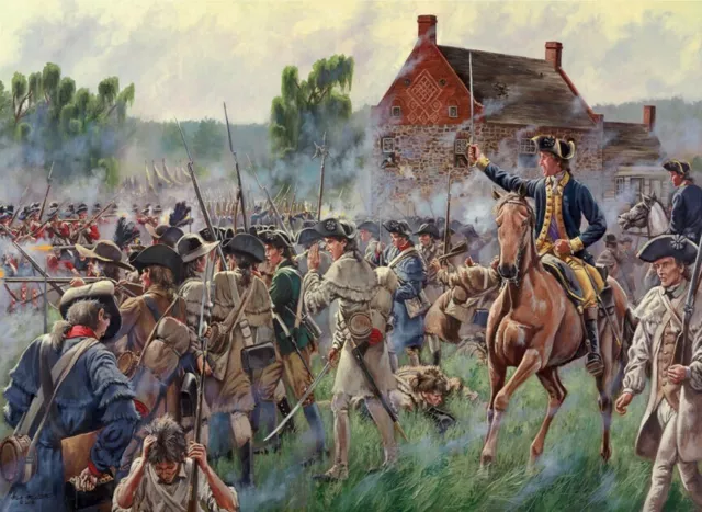 Maritato Signed Revolutionary War Military Ltd Ed Art Print Battle of Brooklyn