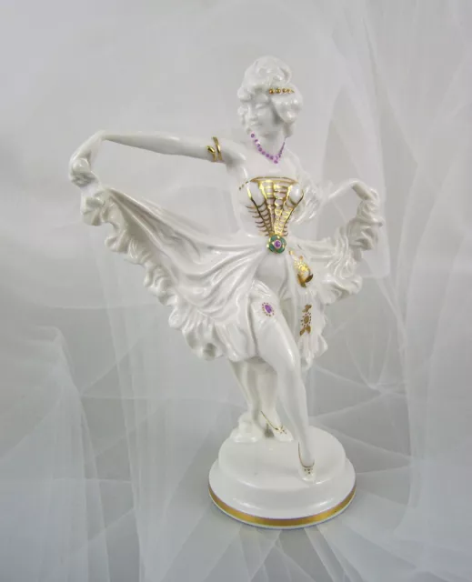 Hutschenreuther Figur große "Art Deco Tänzerin" Nachtfalter Tutter Figurine