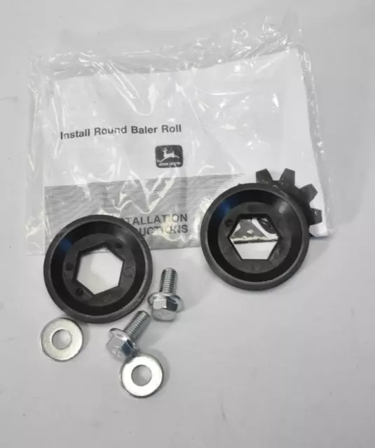 John Deere Baler Roller Round Black 2 Pack Hardware Replacement Installation John Deere Baler Roller Round Black 2 Pack Hardware Replacement Installation
