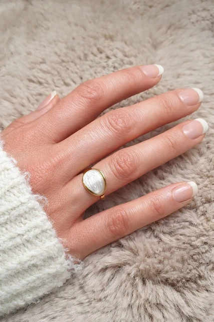Bague striée plaqué or Arpège | Bijou fantaisie de qualité