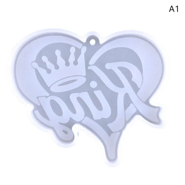 Hágalo usted mismo Cristal Resina Epoxi Molde Silicona Molde San Valentín Corazón Llavero St