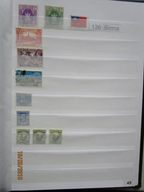 BIRMA. Briefmarken   11 Stück  BM 