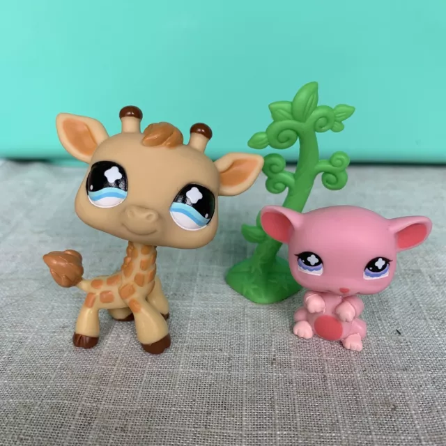 Littlest Pet Shop Toy Store - Littlest Pet Shop Pet Pairs Funniest #632 &  #633 Giraffe and Pink Mous