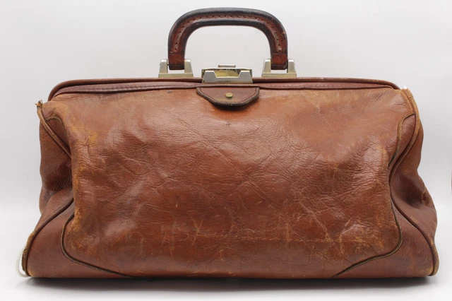 Antiker Arztkoffer Hebammentasche mit Henkel Ledertasche Vintage