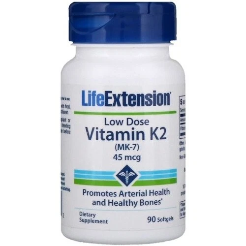LIFE EXTENSION LOW Dose Vitamin K2, MK7 45mcg 90 £15.00 PicClick UK