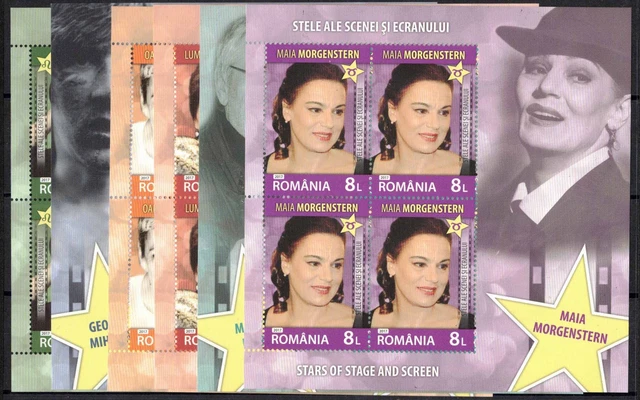 2017 Rumänien, Klb. Serie Schauspieler, postfrisch/MNH, MiNr. 7317/22, ME 139,-