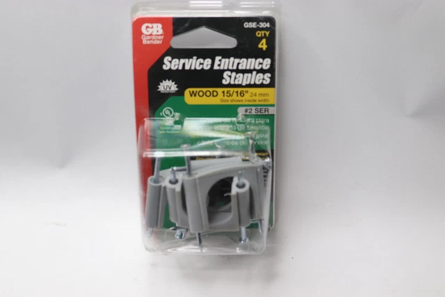 (4-Pk) Gardner Bender Service Entrance Cable Staples #2 GSE-304
