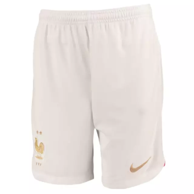 Pantaloncini da calcio per bambini France (taglia 6-8y) Nike pantaloncini bianchi per la casa - nuovi