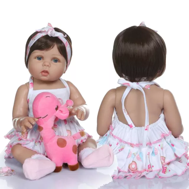 NPK 48cm Newborn Toddler Reborn Baby Girl Doll Full Body Vinyl Silicone Bath Toy