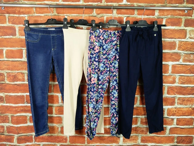 Girls Bundle Age 7-8 Years H&M Next Etc Pull On Joggers Trousers Jeans 128Cm