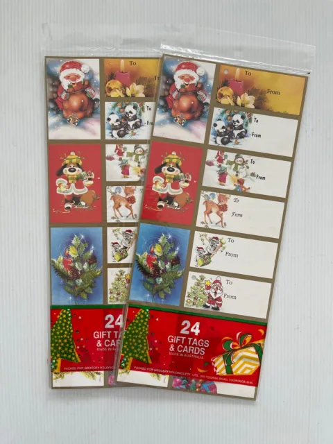 Vintage 80's / 90's Collectable Assorted Christmas Gift Present Cards / Tags