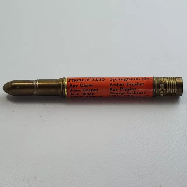 Advertising Bullet Pencil Livestock Commission Union Yards Springfield SW MO 3