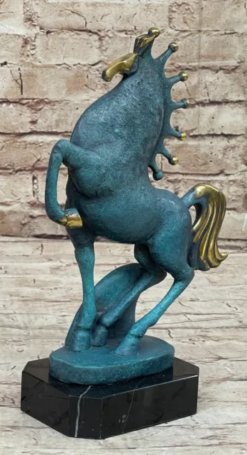 Signed Original Miguel Lopez Tang Horse Abstract Modern Bronze Sculpture Figure