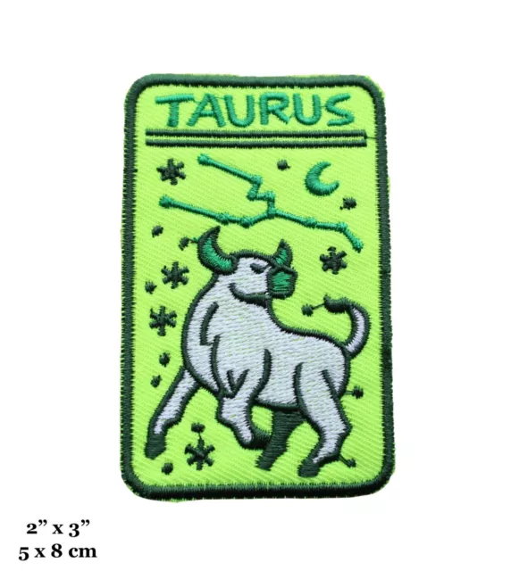 Taurus Zodiac Signs Astrology Constellations Embroidered Iron On Patch