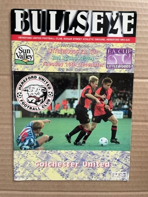 Hereford United V Colchester United FA Cup 1997-1998