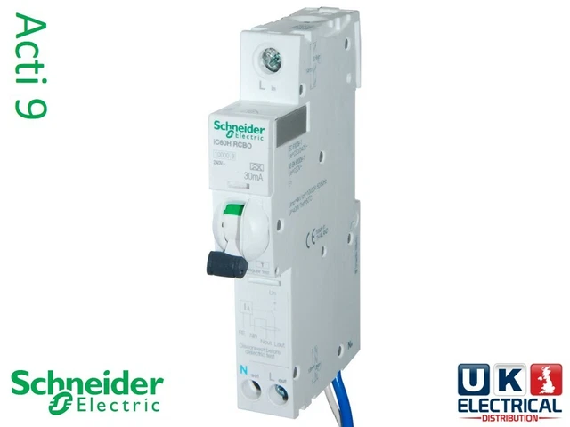 Schneider Acti 9 IC60H – Einpoliger MCB, 6-63A, Typ B/C/D, Made In Germany