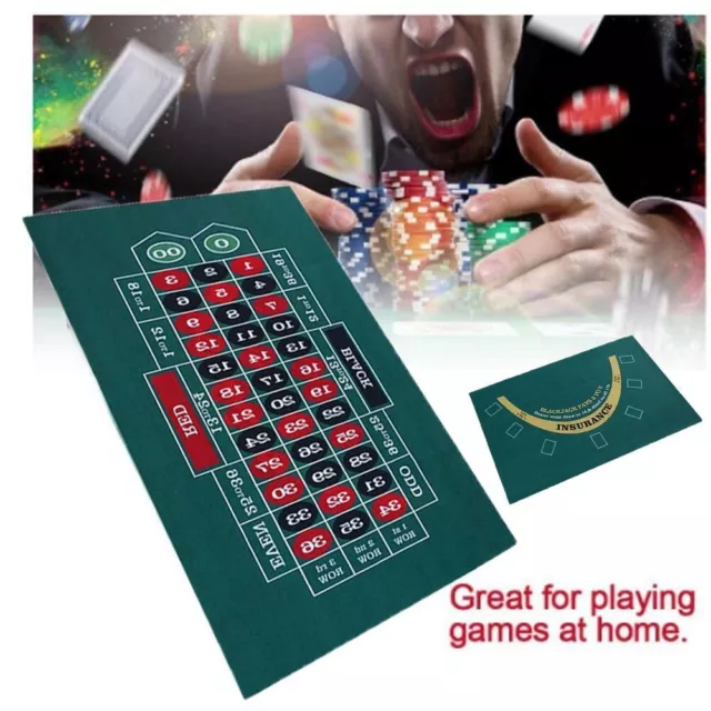60*90CM Poker Table Top Felt Cloth Casino Table Mat Game Tablecloth  Casino
