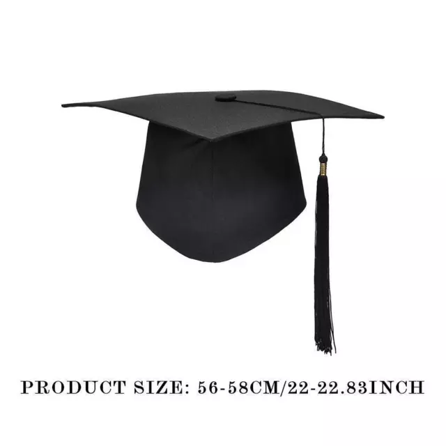 GRADUATION MORTARBOARD - Master's Fitted Black Cap Accessory Hat ...