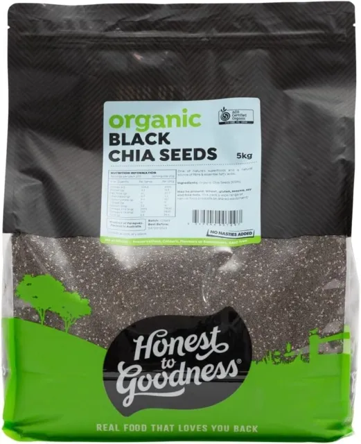 Organic Black Chia Seeds, 5 Kg | Free Au Shipping | Best Quality NEW