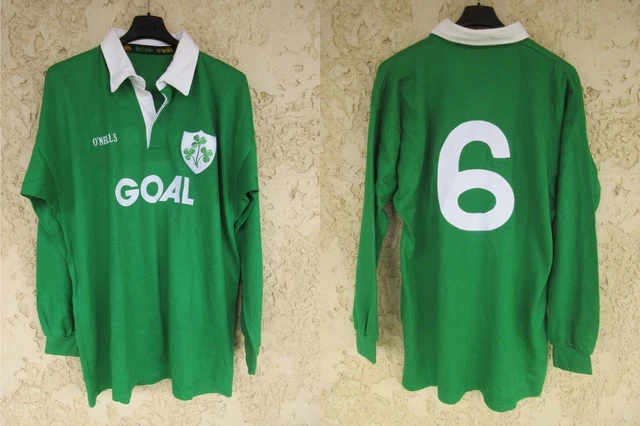 Maillot rugby BEZIERS porté n°4 cousu vintage shirt rare LNR taille 7