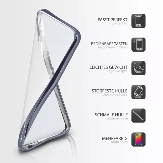 Hülle für Apple iPhone 6s / iPhone 6 Silikon Schutzhülle Transparent Chrom Case 3