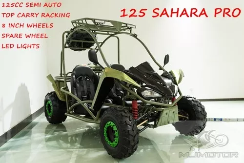 125CC Buggy ATV Sport Quad Dirt Bike 4 Wheel  Go kart Semi Auto SAHARA PRO Green