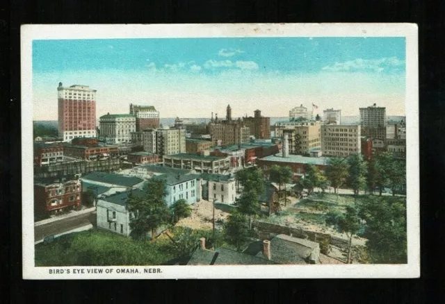 Omaha, Nebraska, NE Bird's eye view, panorama ca 1920.s
