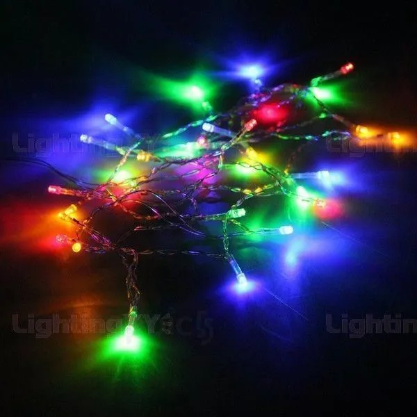 Funciona con Pilas LED Fairy Luces 2M 20LED Multicolores On/Off / Flash Navidad