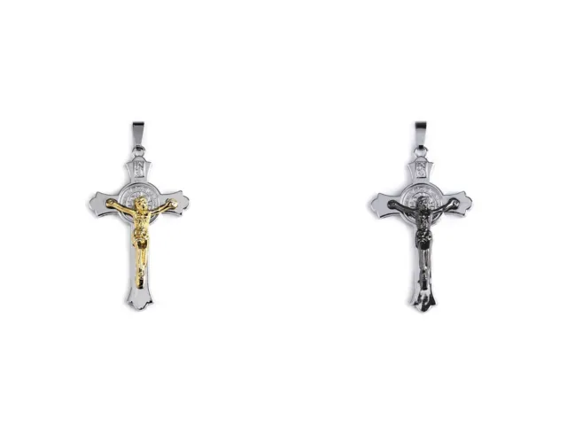 Kettenanhänger Schlüsselanhänger aus Edelstahl Jesus Christus Rosenkranz 52 mm