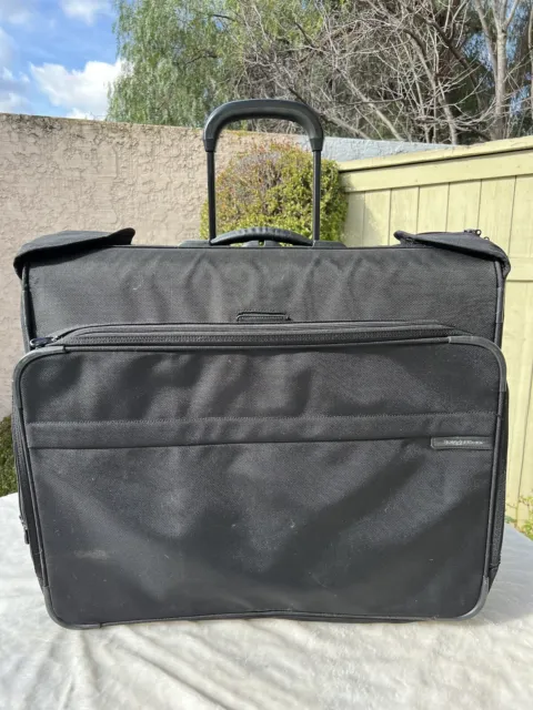 Briggs & Riley Baseline Deluxe Wheeled Garment Bag Suitcase Black Style U376-4