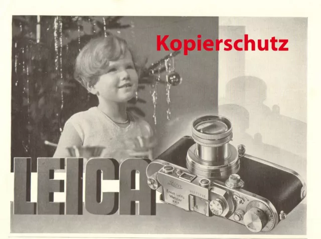 Ernst Leitz Wetzlar Leica-Camera zu Weihnachten -  orig. Anzeige 1938