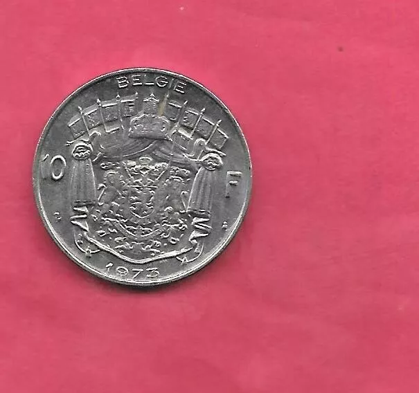 Belgium Km156.1 1973 10 Francs Bu Gem Uncirculated Nice Old Vintage Coin