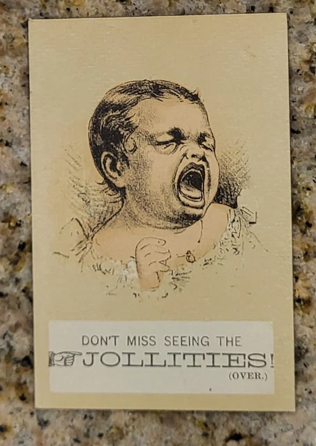 Victorian Trade Card Jollities Press Extracts Boston Baby Crying
