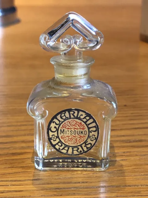 Genuine Vintage Guerlain Mitsouko Miniature Glass Perfume Bottle