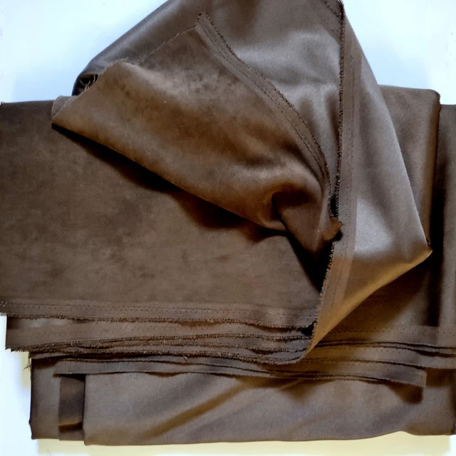 Coupon De Tissu Suédé (suédine) - Style Alcantara/velours Ras, Couleur Beige Rosé, 2nd Choix