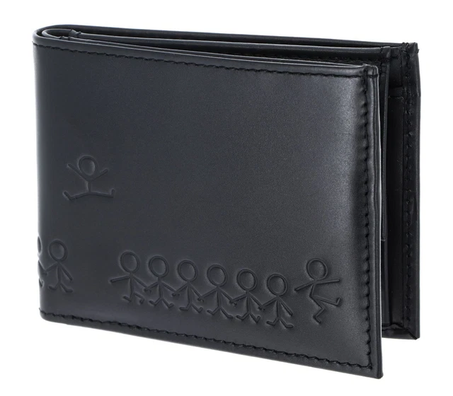 Porte-monnaie/porte-cartes En Cuir Oxmox - Protection RFID - Couleur Noir Lizard Embossed - Neuf Avec étiquettes