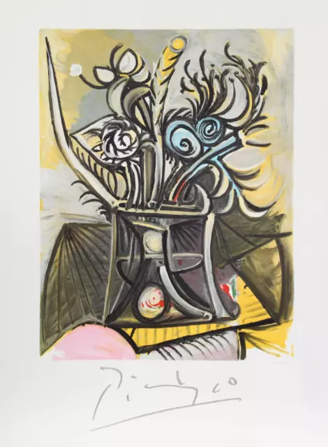 Pablo Picasso, Florero De Fleurs, Litografía