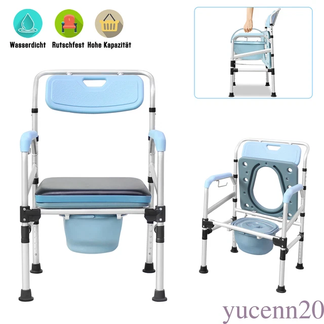 Silla de inodoro ajustable silla de noche respaldo ayuda de inodoro silla de ayuda