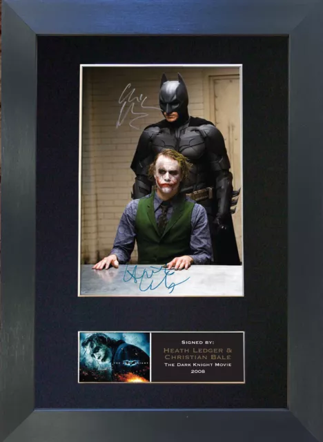 BATMAN AND JOKER No1 Signed Mounted Reproduction Autograph Photo Prints A4 382