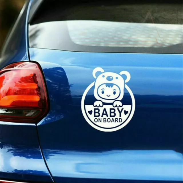 BABY ON BOARD For Auto Car/Window Vinyl Decal Sticker Decals Decor White HOT