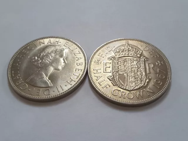 Queen Elizabeth II Half Crown 1967 - choose your coin