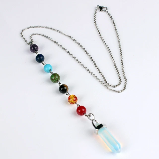 Natural Opalite Gems Stone Pendulum Chakra Necklace Gemstone Wholesale