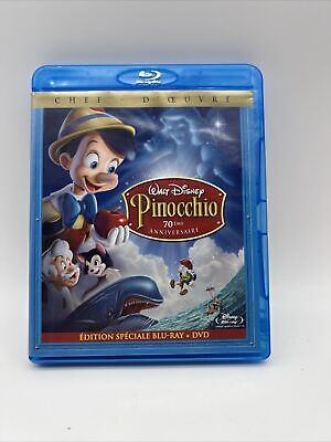 PINOCCHIO (Walt Disney) 2 Blu-ray Discs + DVD + Schuber NEU, Frankreich-Import