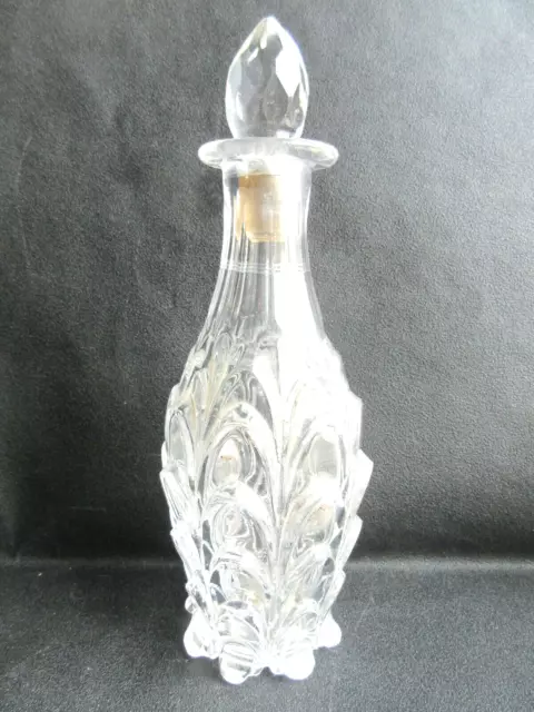 Belle carafe en verre décor ananas, Art Nouveau
