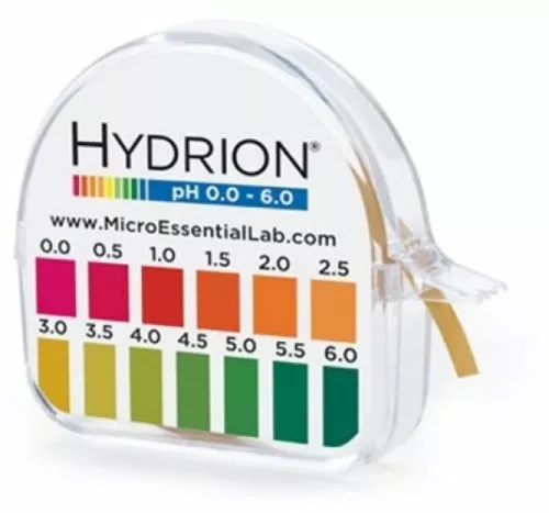 Hydrion SHORT ACID RANGE 0-6 pH Test Paper Strip Tape Roll 4 KOMBUCHA Soap Makin